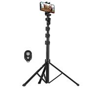 TARION Trépied de téléphone Extensible avec Support de Serrage pour Smartphone et télécommande Bluetooth pour Enregistrement vidéo Streaming en Direct Vlogging TPP-Lite