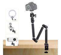 TARION Support de Bureau pour Appareil Photo sur trépied Bras articulé Flexible à 360 ° avec vis 3/8 '' et vis 3/8 '' à 1/4 '' pour appareils Photo Reflex numériques Projecteur Anneau Lumineux (M)