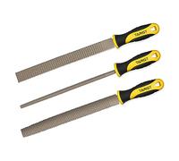 TARIST Jeu de limes bois 3 pièces, comprenant râpe plate, râpe ronde, râpe demi ronde, travail pour le bois et plastique