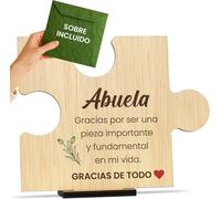 Tarjeta Abuela En Madera. Regalos Para Abuelas Especiales Y Es Detalles Felicitación Postales Abuela Español Especial Feliz Día De La Abuela Wonderful (Abuela)