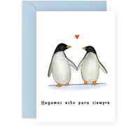 Tarjeta De Aniversario Para Hombre Mujer - 'hagamos Esto Para Siempre' - Tarjeta De Aniversario De Boda Para Esposo Esposa Pareja - San Valentín - Para Novio, Novia - Tarjeta De Amor - Por