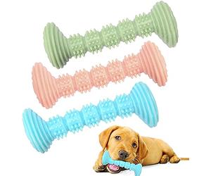 Tarklanda Jouet à Mâcher pour Chien, Brosse a Dent Chien, Jouet pour Chiot, Jouets Chiens en Caoutchouc Naturel, Non Toxique Résistant à la Morsure Nettoie Le Dents pour Chiots ou Châtons 3PC
