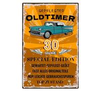 Tarklanda Plaque en tôle 30 Ans Classique - Cadeau pour Le 30e Anniversaire - Plaque d'anniversaire Amusante - Idée Cadeau pour 30e Anniversaire - Plaque en métal Vintage 20 x 30 cm