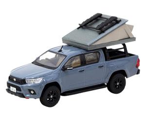 Tarmac Works T64R-041-CAMP Camionnette Hilux pour conduite à droite avec équipement de camping Road64 Series 1/64