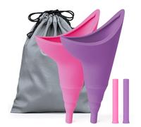 Tarnel 2pcs Pisse Debout Femme, Urinoir pour Femme - Urinoir en Entonnoir Réutilisable pour Festival, Camping, Toilettes pour Camping, Randonnée, Vacances