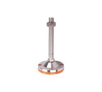 TARONIX Pieds réglables pour Meubles 1 pièces 304 Acier Inoxydable Robuste réglable Pied Tasse M10-M30 nivellement Fixe épaissi TPU Caoutchouc Support Pad D60/80(D80xM30x100)