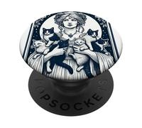 Tarot, Amoureux des Chats, Chats, Maman PopSockets PopGrip Adhésif