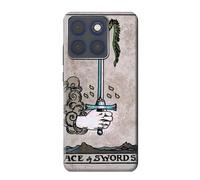 Tarot Card Ace of Swords Etui Coque Housse pour Motorola Edge 70