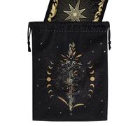 Tarot Card Bag - Storage Pouch for Decks and Accessories | Velvet Material with Drawstring Closure, Soft Protective Lining, Compact Travel Organizer for Fortune Telling and Spiritual Tools