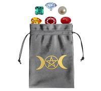 Tarot Card Bag, Tarot Bag - Petit sac de cartes à jouer,Cordon de serrage pour ranger les decks de tarot, sac de rangement pour bijoux, petits sacs de cartes à jouer, ZTD13, se beskrivning, Fermeture