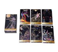 Tarot Card Deck, 78-Piece Divination Card Set for Beginners and Experts, Mystical Fortune Telling Game for Party Spiritual Readings Meditation and Self Discovery 10.6x6.2x3cm