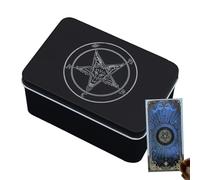 Tarot Card Étui de support pour tarot Card Holder-Iron Tarot Organizer Box | Couverture de protection portable de couverture de tarot, titulaire du portefeuille de tarot pour cartes de jeu, C