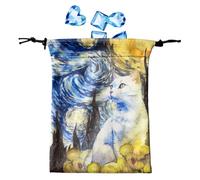 Tarot Card Pouch - 13x18cm Velvet Drawstring Bag, Soft Lined Interior, Secure Closure, Lightweight And Durable Fabric | Oracle Deck Storage, Dice Holding, Jewelry Carrying, Travel For Tarot Enthusiast