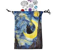 Tarot Card Pouch - 13x18cm Velvet Drawstring Bag, Soft Lined Interior, Secure Closure, Lightweight And Durable Fabric | Oracle Deck Storage, Dice Holding, Jewelry Carrying, Travel For Tarot Enthusiast