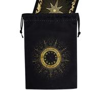 Tarot Card Storage Pouch - Tarot Card Bag Organizer, Portable Drawstring Holder | Crystal Dice Keeper Supplies, Altar Accessories with Secure Closure for Sacred Reading Tools Precious Items Protection