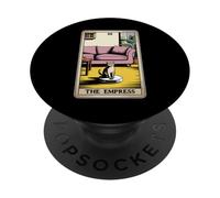 Tarot Card The Impress Cat on Robot Aspirateur Chat Drôle PopSockets PopGrip Adhésif