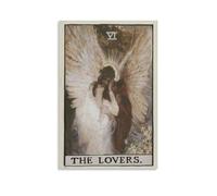 Tarot Card The Lovers Poster Peinture décorative sur toile Art mural pour salon, chambre à coucher, art mural, impression d'image moderne, décoration de salle familiale, 50 x 75 cm