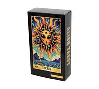 Tarot Cards - 4.06x2.36 inches 78-Card Full English Version Board Game for Divination, Portable Design with Guidebook Included, Oracle Deck Set for Future Past Insight Meditation Reading Practice