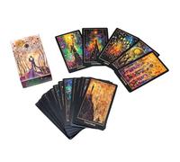 Tarot Cards, Collectible Divination Cards, 4.06x2.44x1.18 inches 78 Piece Fate Reading Deck for Family Party Or Vacation, Beginner-Friendly Entertainment Oracle Game