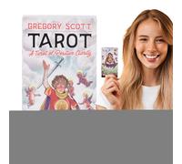 Tarot Cards Deck, Fate Divination Oracle Set, 78-Piece Fortune Telling Board Game, Illustrated Spiritual Insight Cards, Mystical Entertainment Tool for Party Reading Meditation Exploration, 10.3x6cm