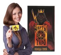 Tarot Cards for Beginners | Party Playing Game, Russian Version Fate Divination Cards with Paper Instruction, Party Board Game Tarot Deck Family Night Entertainment