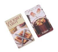 Tarot Cards, Oracle Deck, Psychological Divination Set with Unique Theme, Table Board Game Gourmet Insight Practice, 78 Card Collection for Beginners and Experts