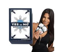 Tarot Cards - Oracle Divination Deck Set, Yes Or No Guidance Cards with Portable Compact Design and Illustrated Artwork Style, Intuitive Reading Support Function, Ideal for Women Men Travel Coffee Tab