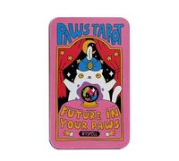 Tarot Cards, Paws Card, Iron Box Compact Storage Gift Ready Cute Aesthetic Detailed Symbols Portable Size Collectible Design User Friendly, Tarot Deck for Entertainment 4.33x2.64x1.57 inches