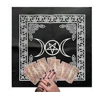 tarot carrée 49 x 49 cm - tarot - terrasse, jeu société, tapis cartes oracle pour fête, aison