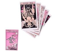 Tarot Cartes Deck, Tarot Débutan, Jeu de Cartes Amusant pour Débutant, Jeu de Tarot de Mots Clés, Cartes de Tarot Werther Rose, Jeux De Cartes La Fête Divinatoire Cadeaux