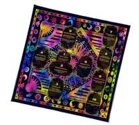 Tarot Cloth, Altar Mat Beginners, Experts, 29.53x29.53 Inches Classic Divination Cloth for Tarot Card Reading, Meditation, Occult Gatherings and Spiritual Practice