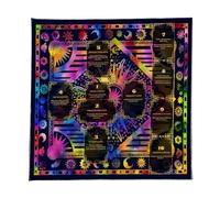 Tarot Cloth, Divination Altar Layout, Tarot Mat, Spiritual Practice Accessory, Ideal for Ritual Setup, Dinning Table Cover, Fortune Telling Aid, 29.53x29.53 inches