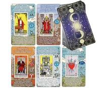 Tarot Debutant francai - Jeu Tarot Facile a Lire - Jeu cart Tarot avec significations imprimees, Oui ou Non, Astrologie, planetes et Chakras (Allemand)