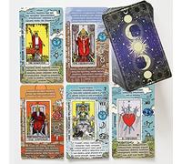Tarot Debutant francai - Jeu Tarot Facile a Lire - Jeu cart Tarot avec significations imprimees, Oui ou Non, Astrologie, planetes et Chakras (Anglais)