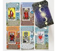 Tarot Debutant francai - Jeu Tarot Facile a Lire - Jeu cart Tarot avec significations imprimees, Oui ou Non, Astrologie, planetes et Chakras (Italien)