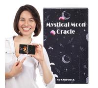 Tarot Deck - Jeu De 60 Cartes De Divination Mystique, Cartes Oracle De Divination Mystique | Jêu De Lecture Du Destin Spirituel, Jeu De Société De Tarot Illustré, Divertissement Pour Les Fêtes, Collec