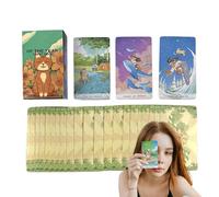 Tarot Deck Learning Set, 78 Card Oracle Pack, Pocket Size Spirit Theme Reading Cards with Astrology Affirmation Design, Home Use Set, Kit de lecture de voyage, Tarot Deck for Adventure Fortune