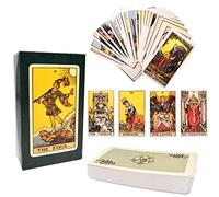 Tarot Divinatoire 78 Pièces Cartes de Tarot Radiant Rider Wait Tarot Tarotology Universelle Waite Tarot Divination Tarot Divinatoire Version Anglaise pour Le Débutant Deck Vintage Jeux de Société