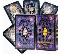 Tarot Divinatoire - Jeu de Cartes Tarot de Marseille Unique, Pack Complet de 78 Cartes Voyance, Oracle Divinatoire, Cartomancie - Parfait pour les Débutants