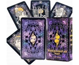 Tarot Divinatoire - Jeu de Cartes Tarot de Marseille Unique, Pack Complet de 78 Cartes Voyance, Oracle Divinatoire, Cartomancie - Parfait pour les Débutants