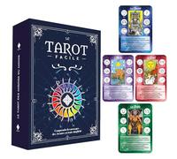 Tarot Divinatoire - Le Tarot Facile - 78 Cartes + Livret Complet (en FRANÇAIS) - Apprenez à Lire Les Arcanes Facilement et de façon ludique ! Idéal Débutants - Cartes Grande Taille : 12,6 cm x 8,9 cm