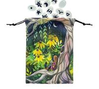 Tarot Draw Bag - Sac en Velours Mystique pour Jeux de Cartes de Tarot, Runes | Sac Cadeau Double Face coloré Portable, Sac à Cordon en, Sac de Rangement de Cartes Oracle, Sac en Velours pour S