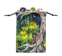Tarot Drawstring Bag - Crystal Keeper, Deck Cover | Utiliser de nombreux sacs doublés en velours imprimé avec cordon de serrage pour cartes bijoux bijoux bijoux dés charmes outil rituel