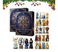 Tarot du Destin - Calendrier de l'Avent 2025, Coffret de 24 jours de décorations de tarot mystiques, idéal pour le compte à rebours des fêtes (2PCS)