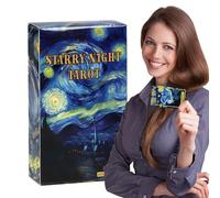 Tarot Fortune Deck - 78 cartes de divination nocturne, jeu Oracle avec contrôle, ensemble portable avec confort, accessoire de jeu de table, fournitures ésotériques pour spirituel, adultes