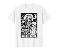 Tarot gothique squelette chien maman art mystique T-Shirt