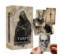 Tarot Halloween Jeu De 78 Cartes Divinatoires Rétro Portables en Anglais