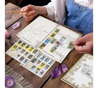 Tarot Journal - Carnet de divination astrologique, guide céleste, journal occulte, rituel de sorcières - Compagnon magique pour la méditation énergétique, la pratique quotidienne, la lecture intuitive