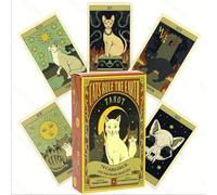 Tarot - Le Pouvoir des chats Broché - Tarot divinatoire, Cartes de Tarot avec Livre pour débutants - Cats Rule The Earth (10,6 * 6,2 cm)