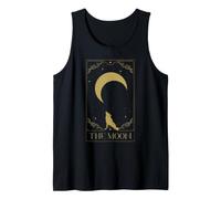 Tarot Lune Loup Croissant Céleste Gothique Animal Art Débardeur